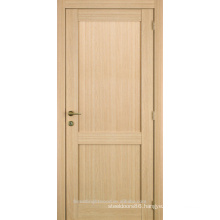 Unfinished interior oak veneered 2 panel modern wood door design